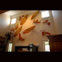 Aumn Leaves-full by glass artist Michael Dupille