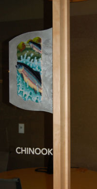 Chinook by glass artist Michael Dupille