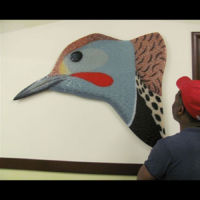 Flicker Head by glass artist Michael Dupille
