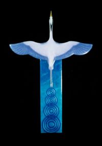 Lift, 1997, 36" x 5' 6", Kiln formed glass