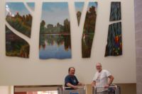 Manito Glow, kiln-formed glass, installation