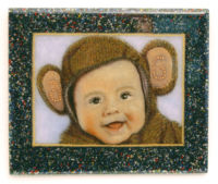 Monkey Girl by glass artist Michael Dupille