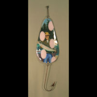 Pink Oval Lure by glass artist Michael Dupille