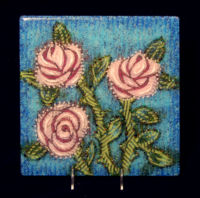 Pink Roses by glass artist Michael Dupille