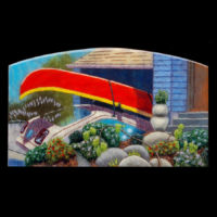 Red Canoe by glass artist Michael Dupille