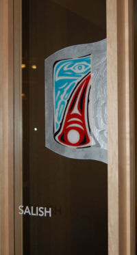 Salish by glass artist Michael Dupille