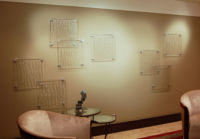 Waterfall, Williams Kastner Lobby by glass artist Michael Dupille