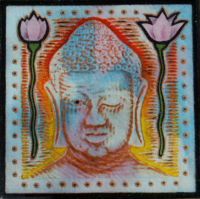 You Woke the Buddha by glass artist Michael Dupille